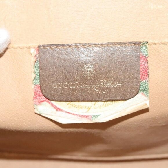 GUCCI GG Supreme Web Sherry Line Clutch Bag PVC Beige Gold 89 01 030 Auth BA4284 - Picture 12 of 16